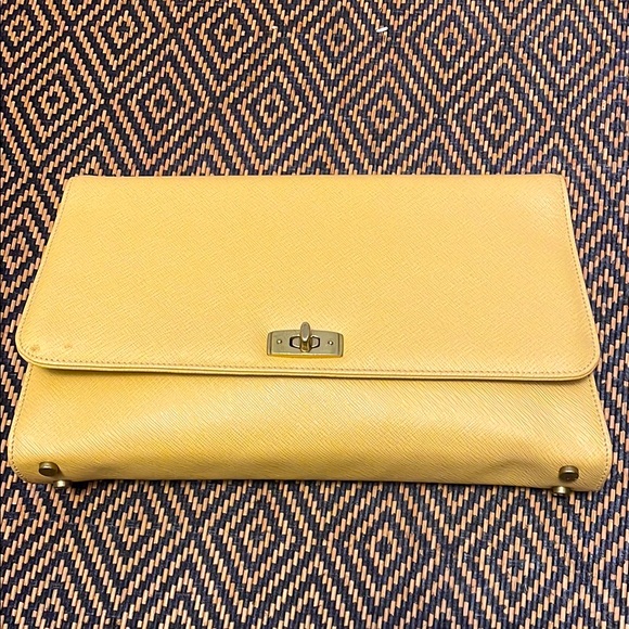 RARE Vintage Coach 7000 made in ITALY from the gramercy line maize YELLOW - Picture 1 of 15